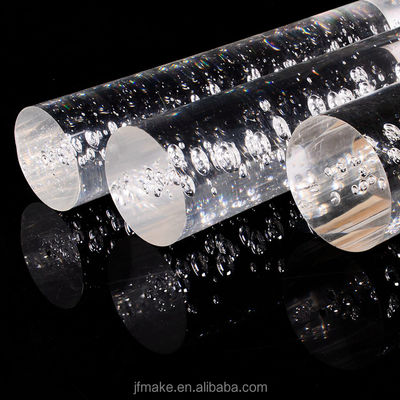 qualità  Customized High Class Clear Acrylic Bubble Rod PMMA Rod For Stair Handrail fabbrica