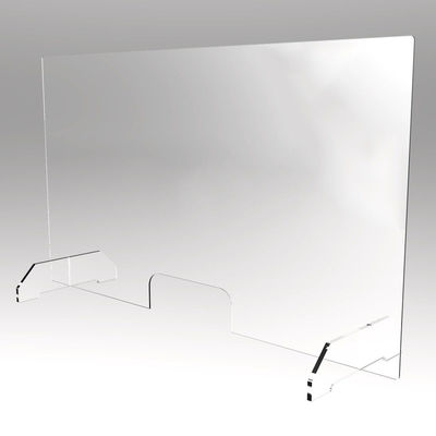 qualità  Clear Acrylic Plexiglass Glass Shield Office Sneeze Guard 80cmx60cm fabbrica